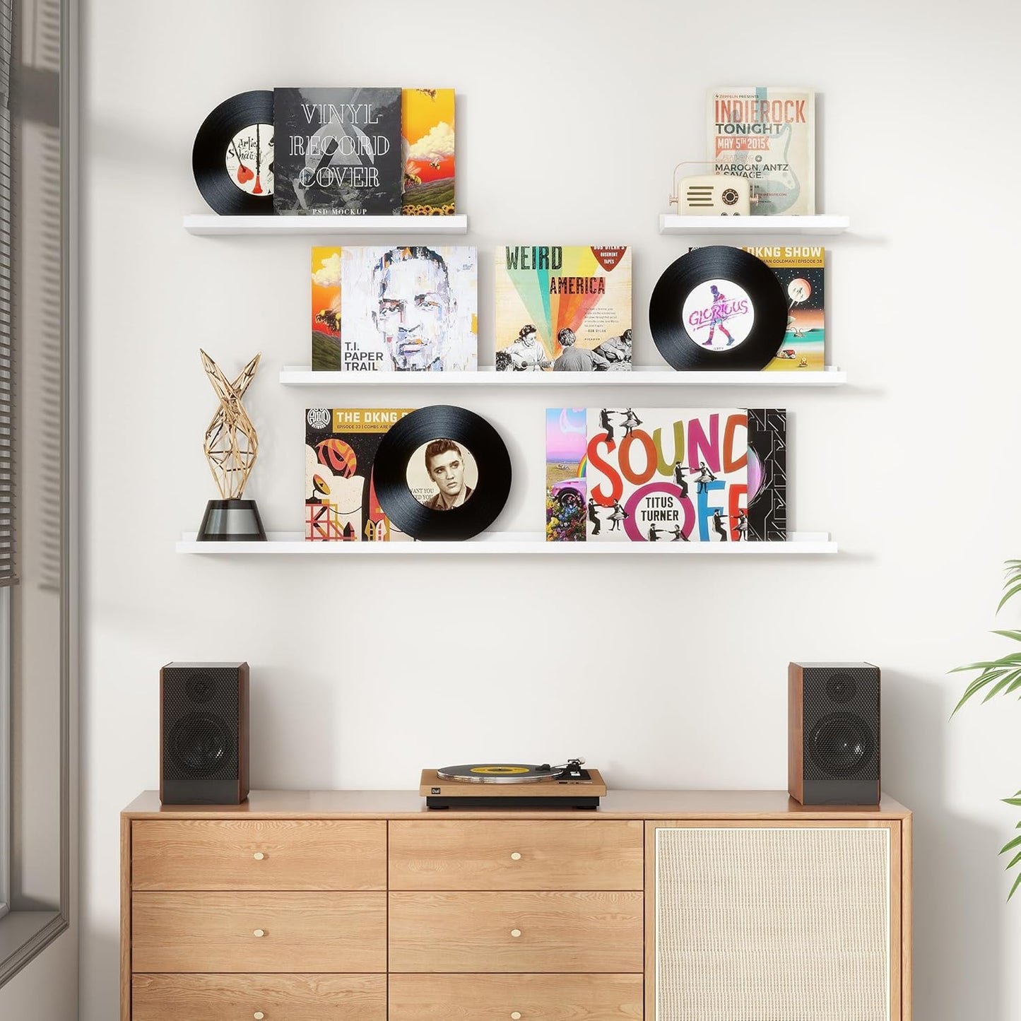 Floating Picture Ledge Shelves for Wall Set of 4, 72 Inch Wall Shelves with Lip Long Large Nursery Book Shelf for Toys Storage Kids Bookshelf Wall Mounted Living Room Bedroom Decor Frames