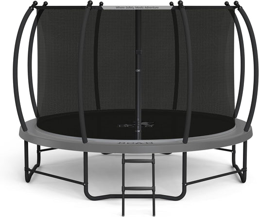 BCAN 8FT 10FT 12FT 14FT 15FT 16FT Recreational Trampoline with Enclosure for Kids Adults, ASTM Approved, Outdoor Trampolines with Ladder for Kids