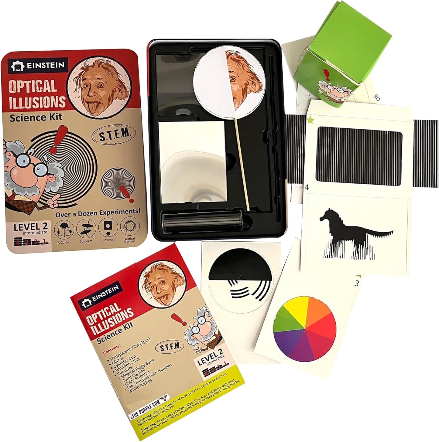 Einstein’s Optical Illusion LAB Science Kit for Kids. STEM for Boys & Girls Aged 8 and Above. 14 Exciting Experiments Inside/Detailed Picture Guide Included. Award Winning Kit