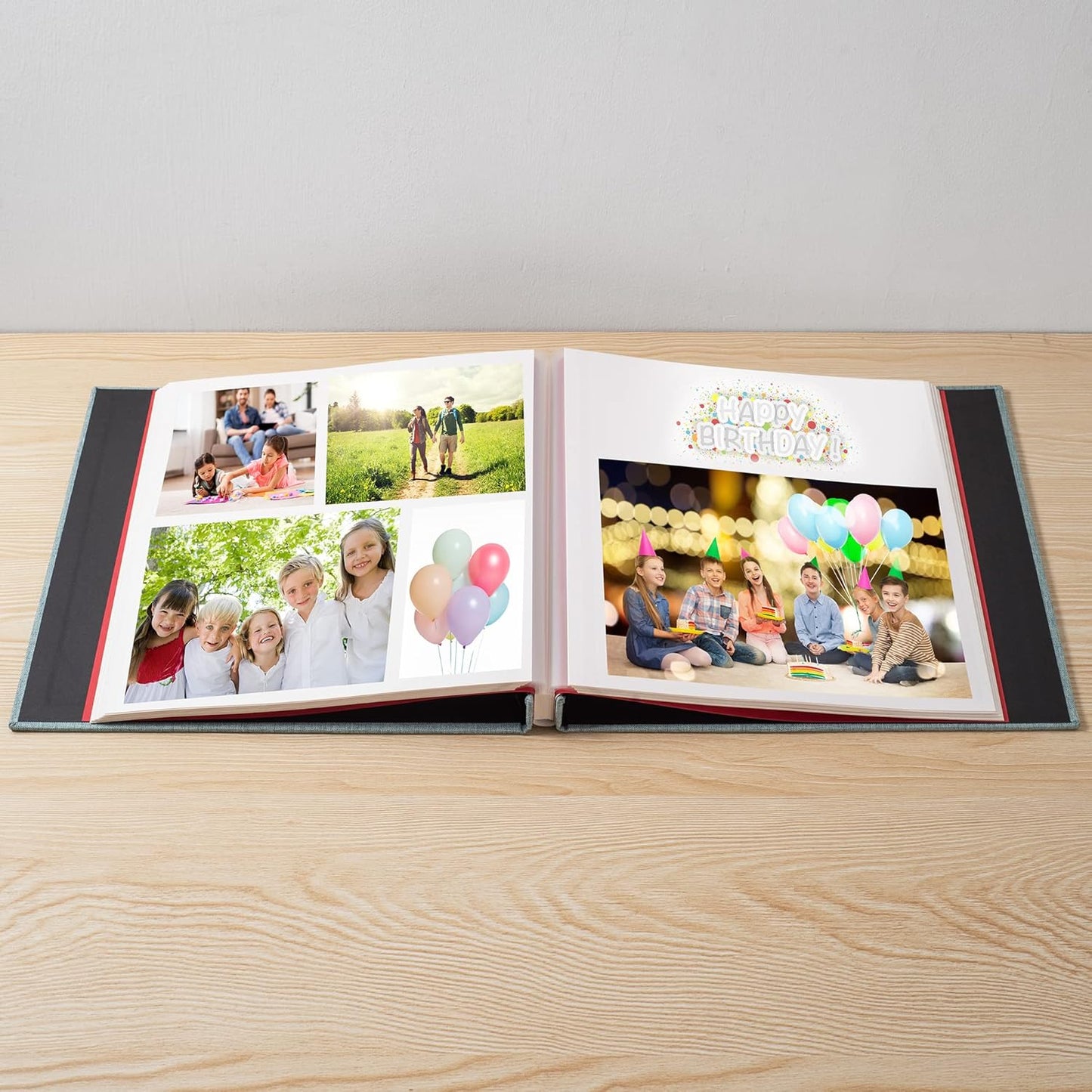 Photo Album Self Adhesive Scrapbook Album for 4×6 Pictures DIY Magnetic Linen Cover Album 30 Blank Pages Great Gift for Family, Wedding, Birthday, Christmas, Anniversary(Green)