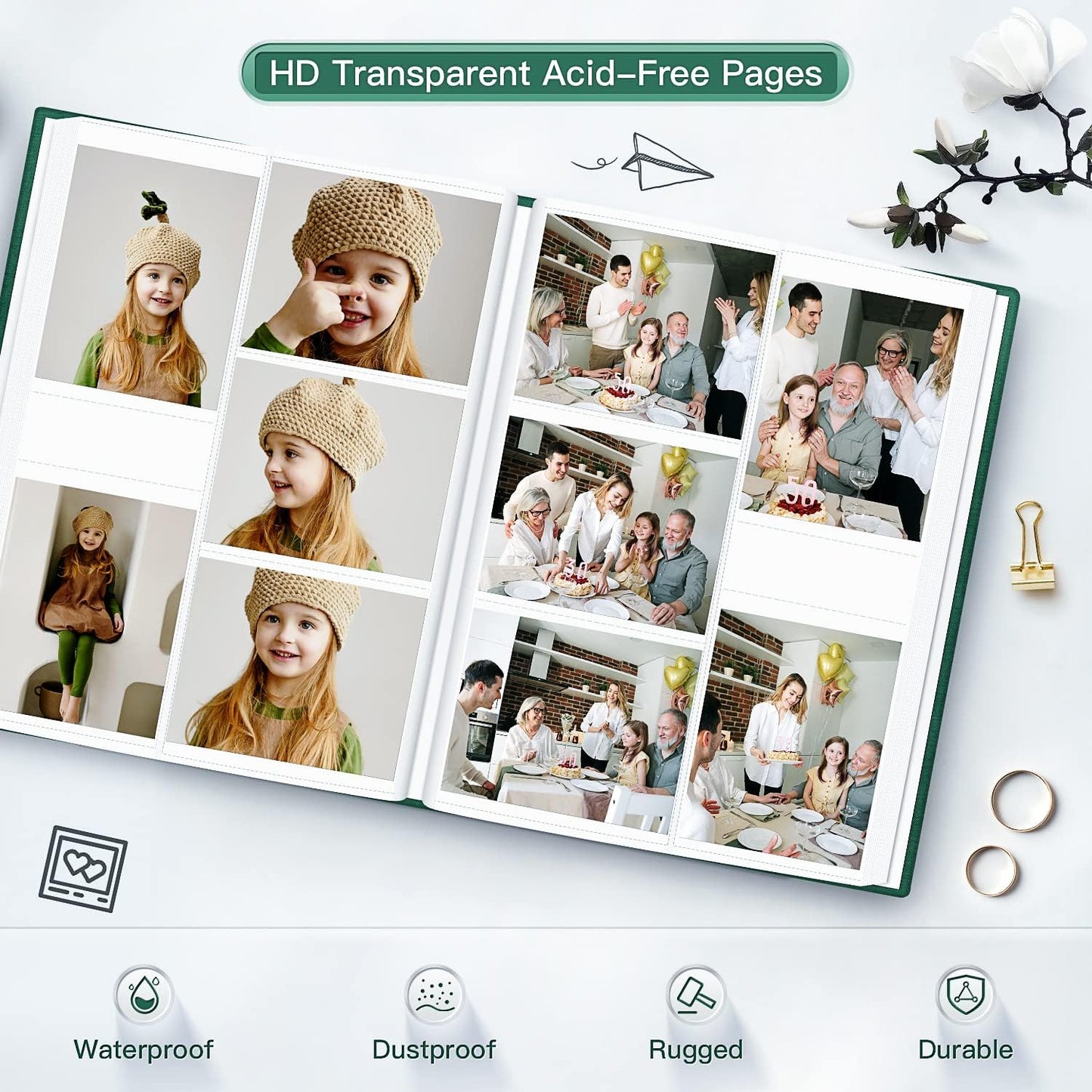 popotop Photo Album 4x6-600 Photos Photo Books with 600 Horizontal and Vertical Pockets,Linen Cover Albums for Family Wedding Anniversary Baby Vacation Pictures