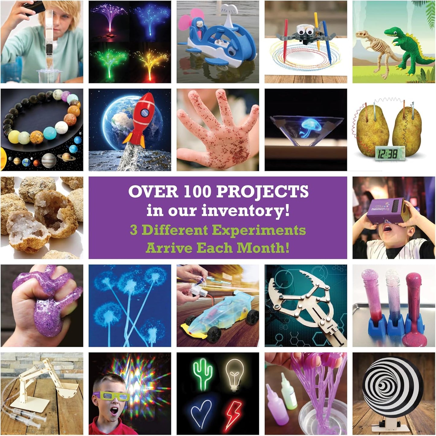 STEM Science Kit Subscription – 12 Monthly Boxes, 36 Total Hands-On Projects | Engineering & Building Toys for Kids Ages 7-12 | Educational Activities for Boys & Girls