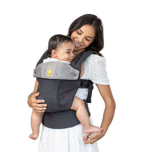 LÍLLÉbaby Complete All Seasons Ergonomic 6-in-1 Baby Carrier Infant to Toddler with Lumbar Support (7-45 Pounds), 360 Degree Baby Wearing & Multi-Position, Inward & Outward Facing (Charcoal & Silver)