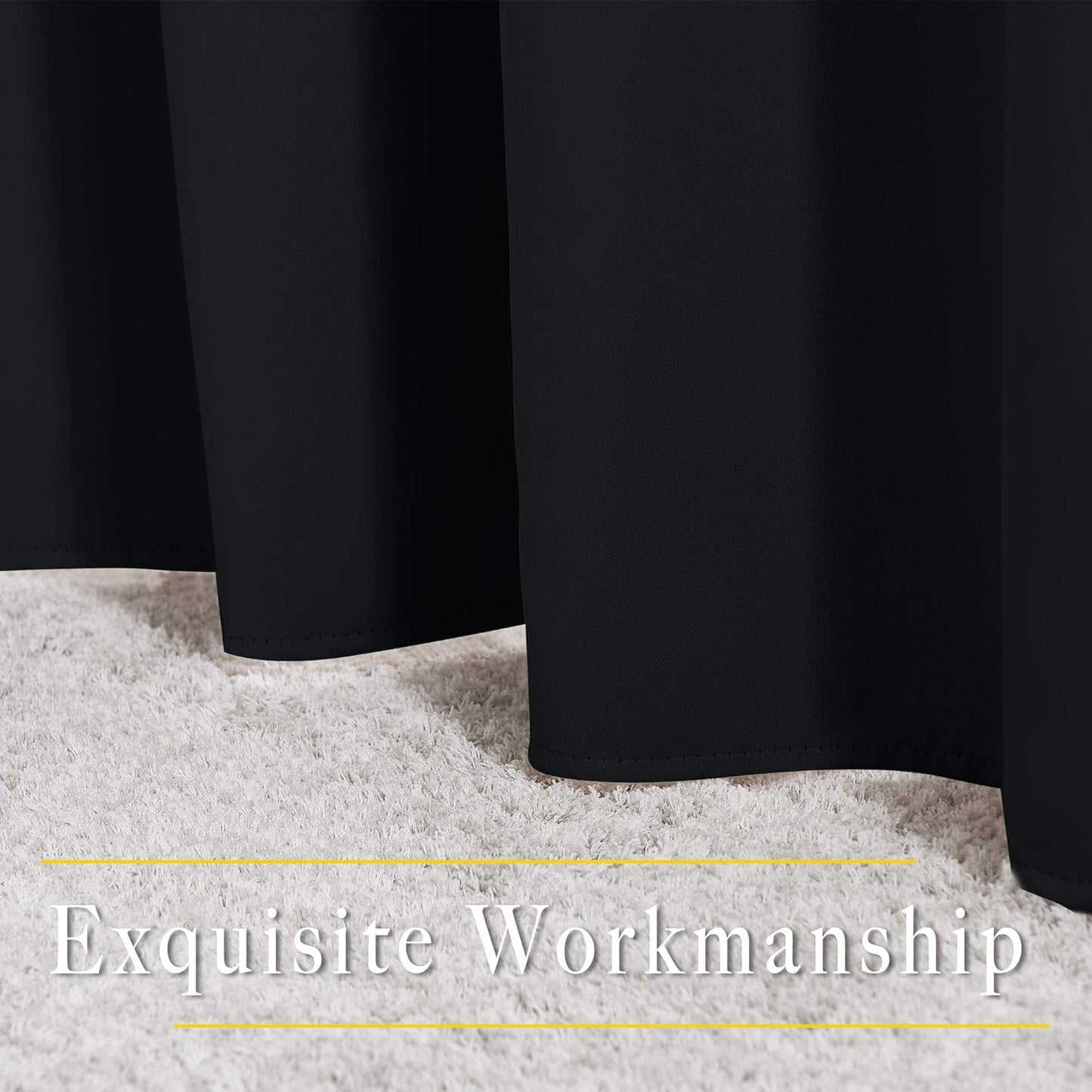 NICETOWN Black Out Cafe Curtains 48 inch Long 2 Panels Burg - Solid Thermal Insulated Grommet Light Reducing Curtains & Drapes for Bathroom/Nursery (W37 x L48, 2 Panels)