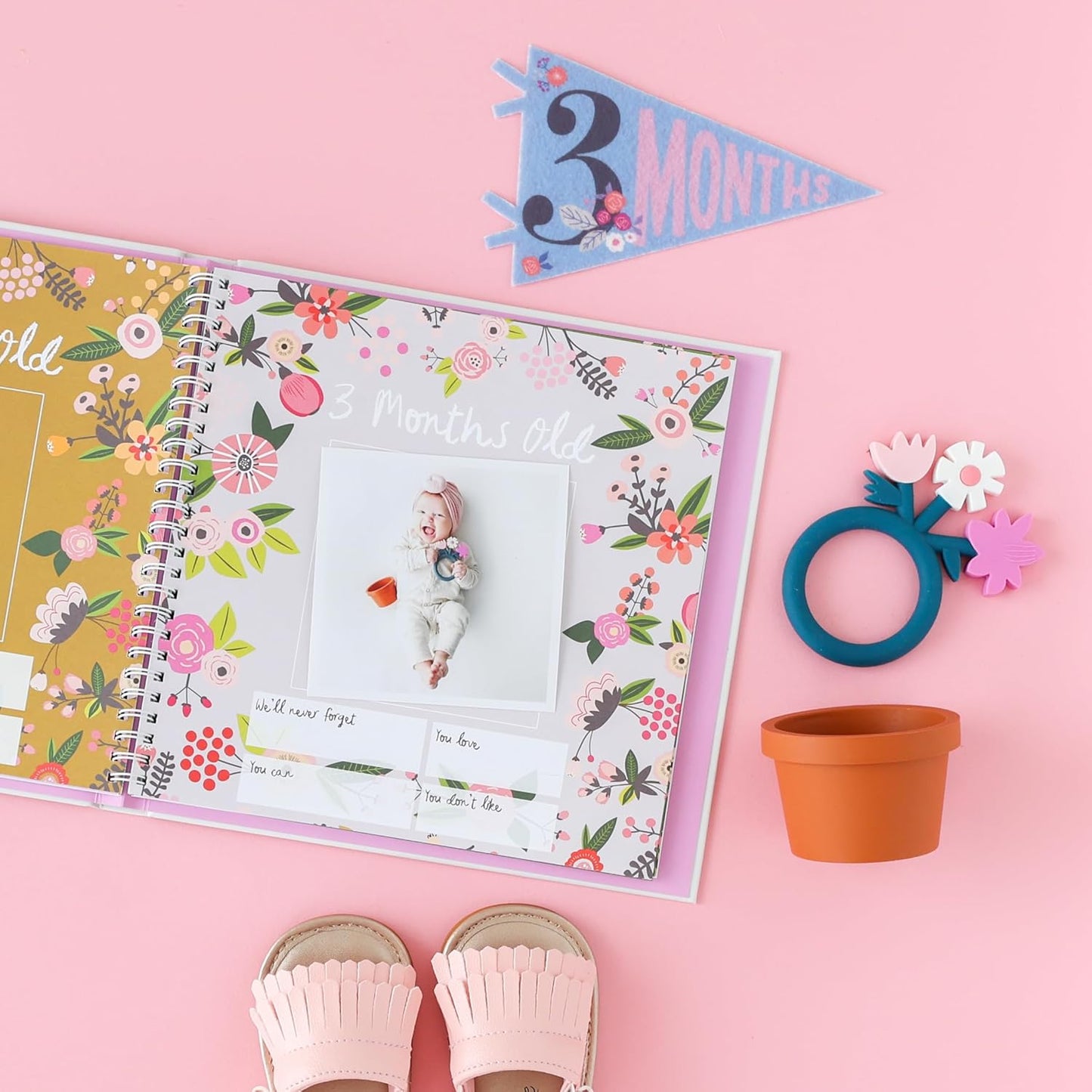 Lucy Darling Little Artist Baby Memory Book – First 5 Years Journal & Photo Album for Baby Girl, Unique Keepsake, Milestone Book, Memory Book for New Parents