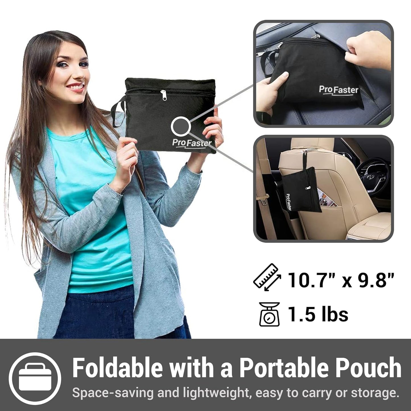 Car Seat Travel Bag Backpack for Air Travel - Karfast Universal Infant Carseat Gate Check Bag Cover for Airplane, Foldable with Pouch, Blue