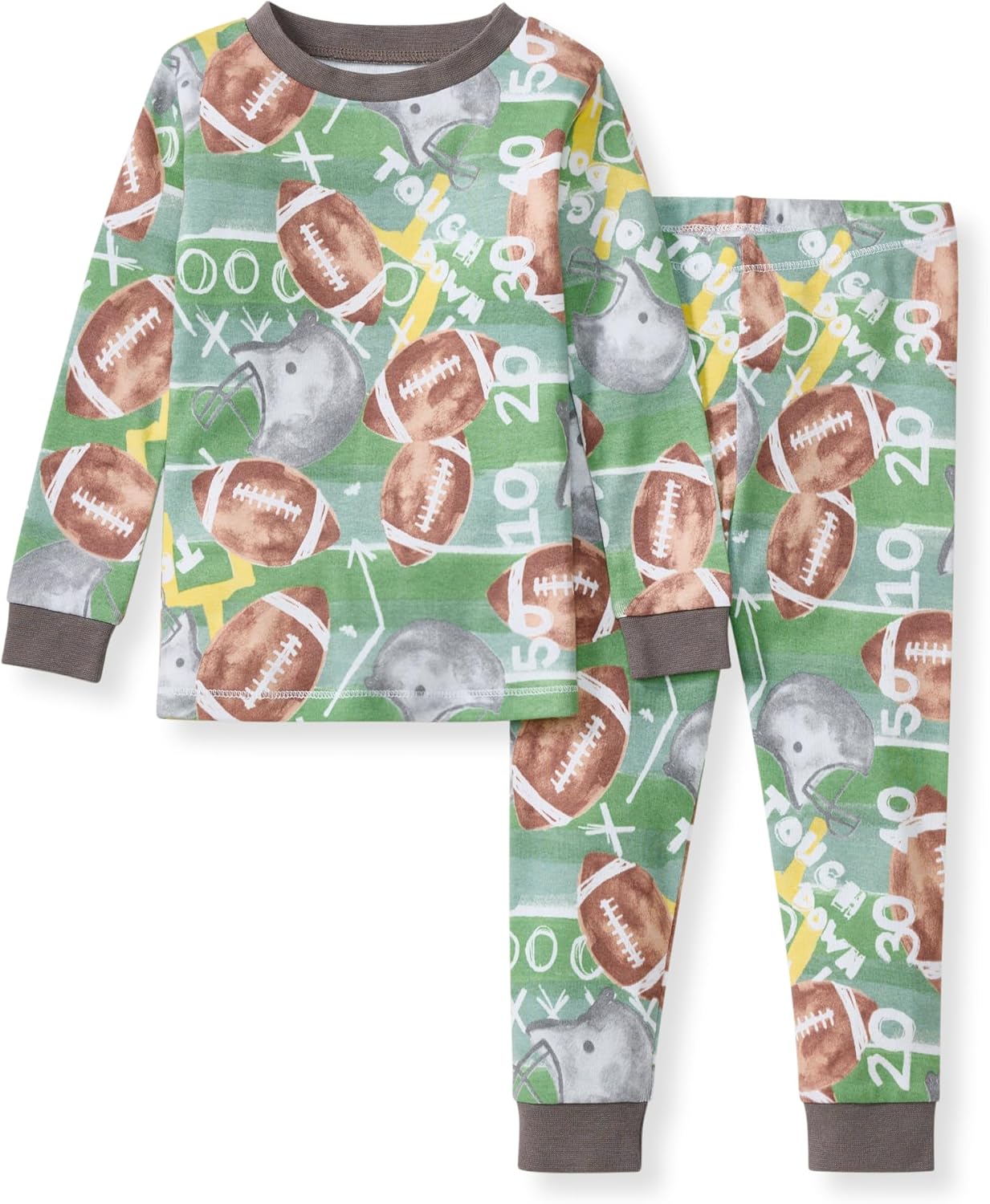 Burt's Bees Baby Boys' 2-Piece Long Sleeve Tee and Pants Organic Cotton Pajama Set