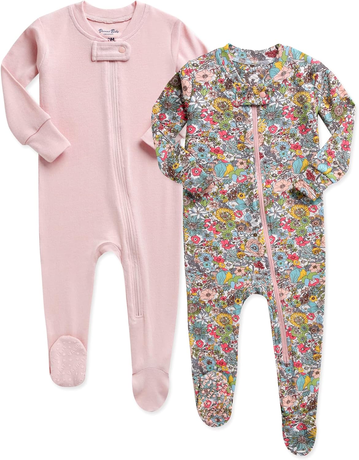 VAENAIT BABY Infant Toddler Boys Girls Footed One-Piece Sleep and Play Premium Modal Pajamas 1-2 Pieces