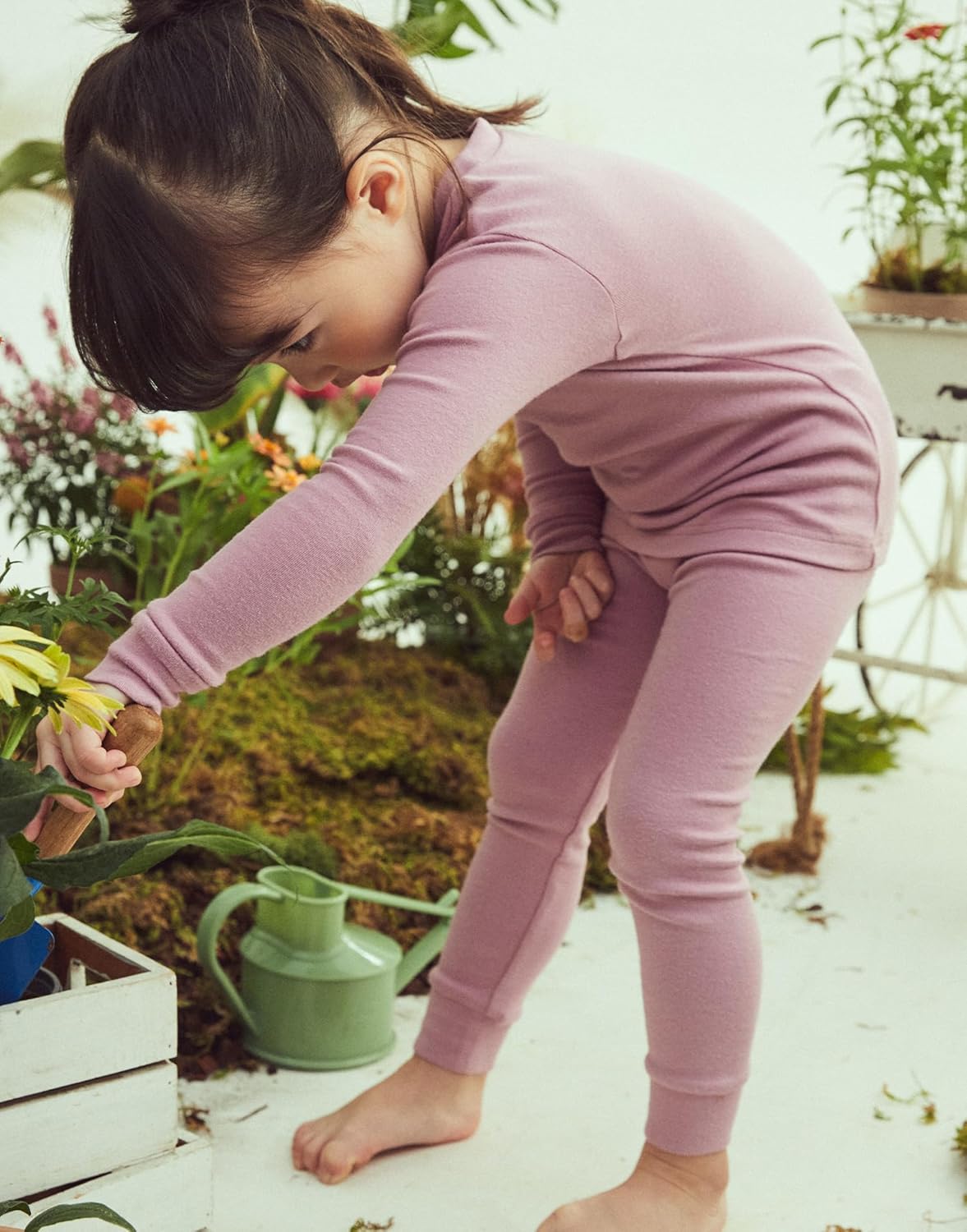 moimoln 6M-8Y Modal Cotton Solid Soft Breathable Baby Toddler Boys Girls Snug fit Pjs Long Sleeve Pajamas Set Sleepwear Daily