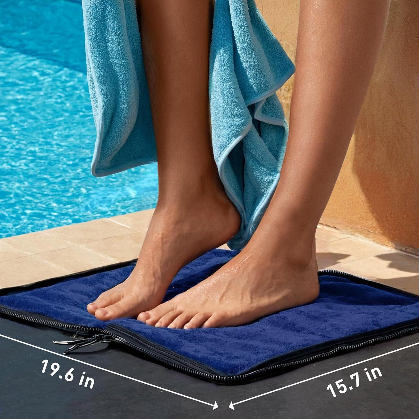 Wet Bag, Wet Dry Bag, Wet bag for swimsuit,Travel, Beach, Pool, Diapers, Dirty Yoga Gym Clothes, Waterproof Embedded Towel Wet Bag(Fleece)-Leakproof Wet Clothes Bag, Beach Travel Essentials