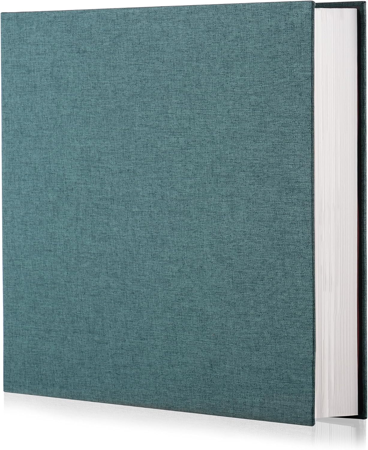 Photo Album Self Adhesive Scrapbook Album for 4×6 Pictures DIY Magnetic Linen Cover Album 30 Blank Pages Great Gift for Family, Wedding, Birthday, Christmas, Anniversary(Dark Green)