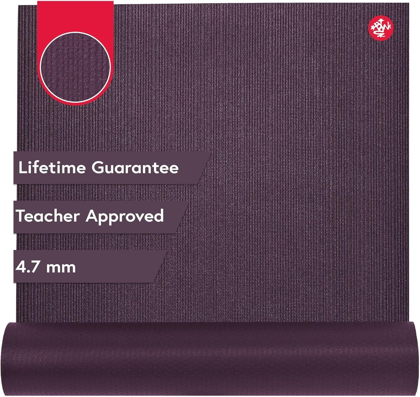 Manduka PROlite Yoga Mat 71" - 4.7mm | Lifetime Durability | Hygienic Construction | Teacher Approved | 71 x 24 inches