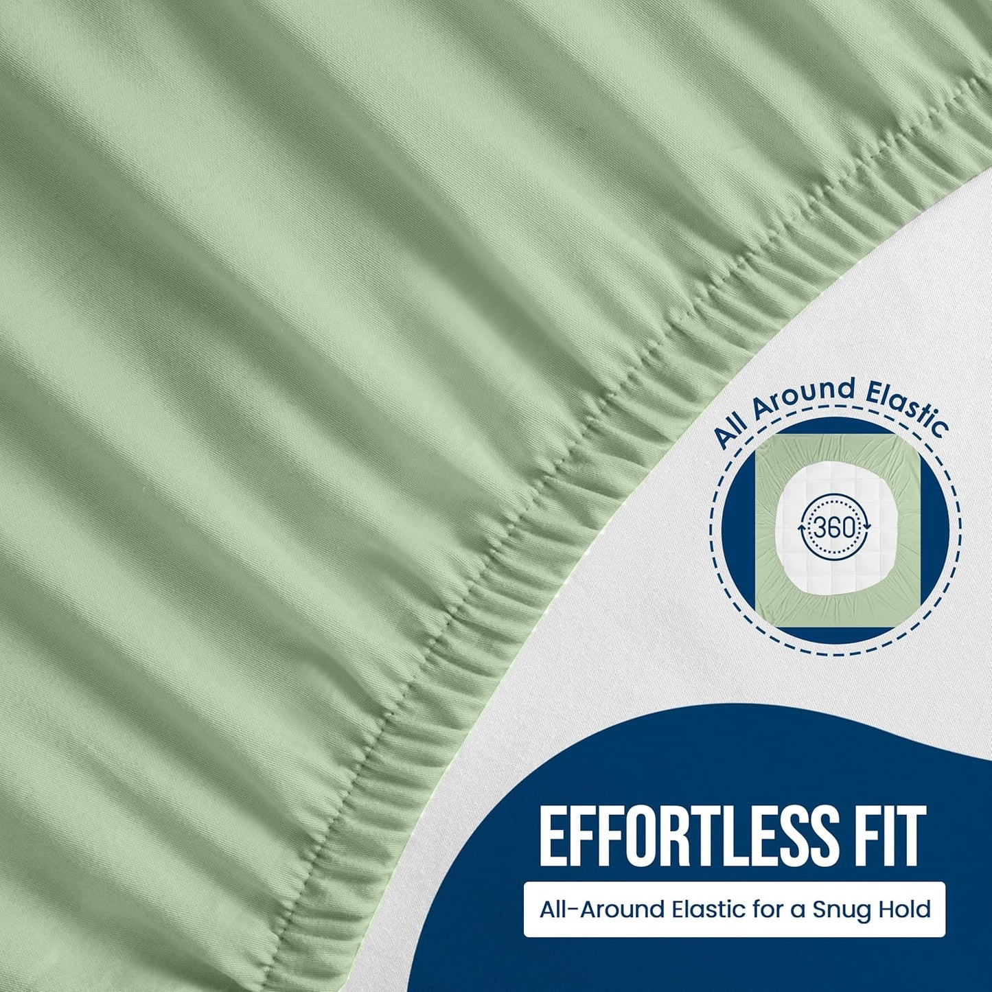 Utopia Bedding Waterproof Mattress Protector King Size, Premium Terry Mattress Cover 200 GSM, Breathable, Fitted Style with Stretchable Pockets (Sage)