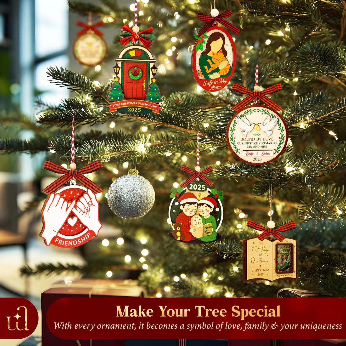 Cat Memorial Gifts for Loss of Cat Ornament - Bereavement Gifts for Loss of Cats Sympathy Gift, Pet Remembrance Keepsake Gift for Cats Lover Christmas Ornament for Xmas Tree Decorations