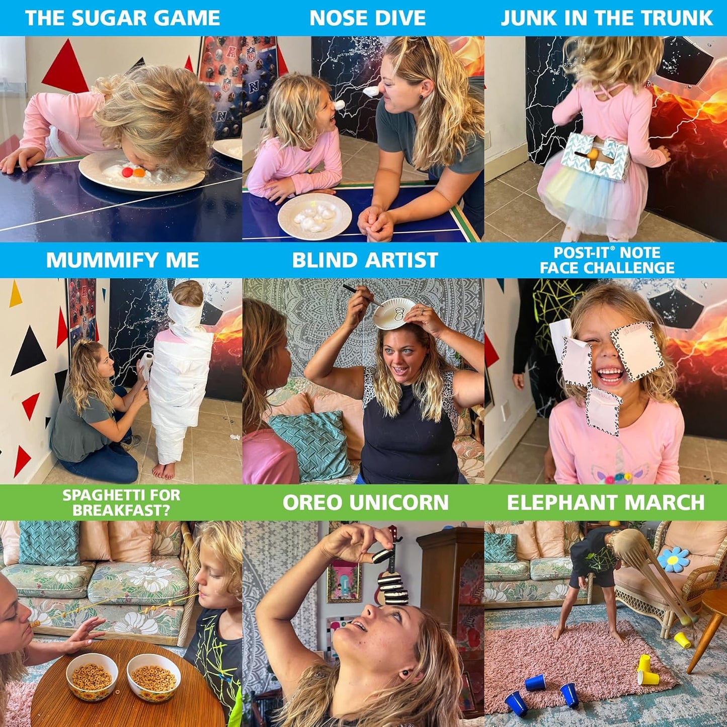 Funwares Minute of Fun Game - Minute to Win It Games for Kids, Adults, Teens, Families, Game Night, Gift for Home, Birthdays, or Travel. 2-12 Players! Home Edition, 218 Challenges!