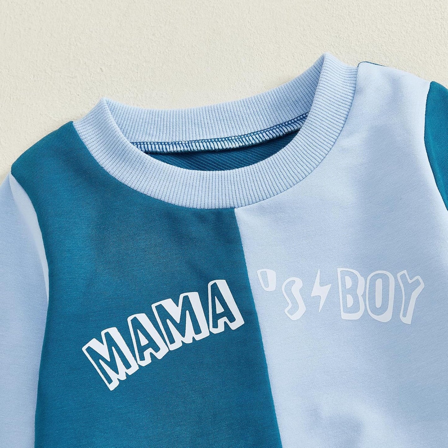 Kupretty Toddler Baby Boy Fall Winter Clothes Color Block Long Sleeve Sweatshirt Pullover Tops + Joggers Pants Outfit Set