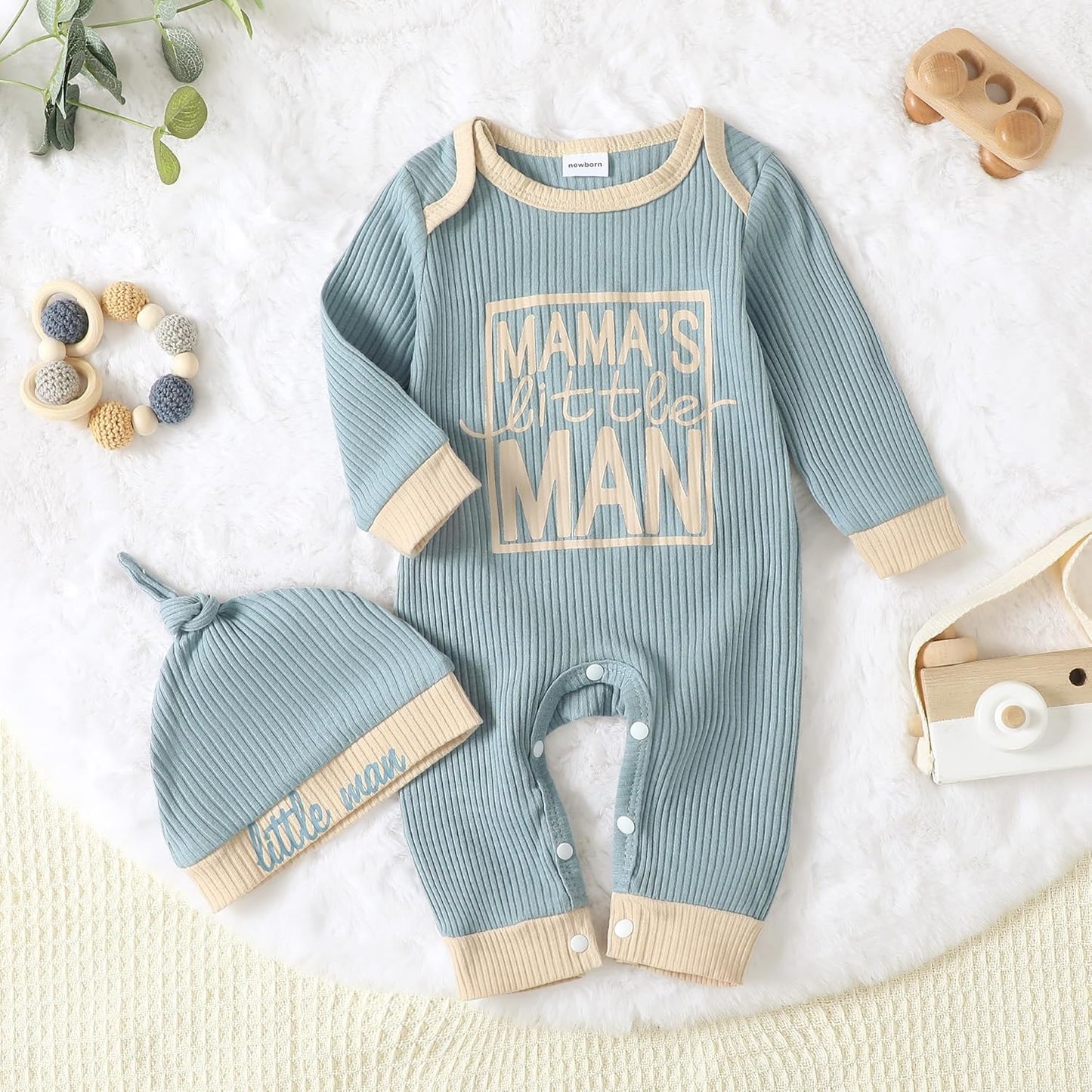 NZRVAWS Baby Boy Clothes Preemie Infant Boy Bear Outfits Jumpsuit Bodysuit Letter Print Romper