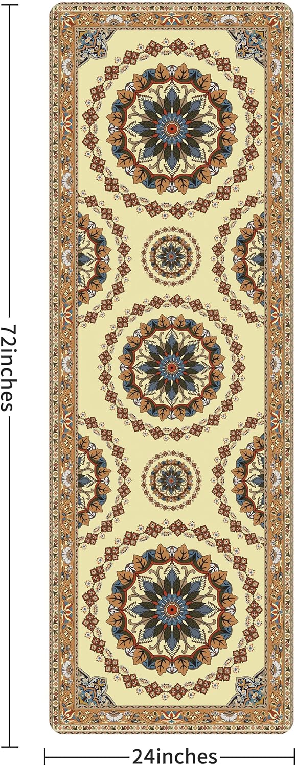 Non Slip Yoga Mat TPE Workout Mat for Men Women, Thick Workout Mat with Carrying Strap, Fitness Mats for Exercise, Yoga, Fitness, Pilates, Floor Workouts (72" x 24" x 6mm)