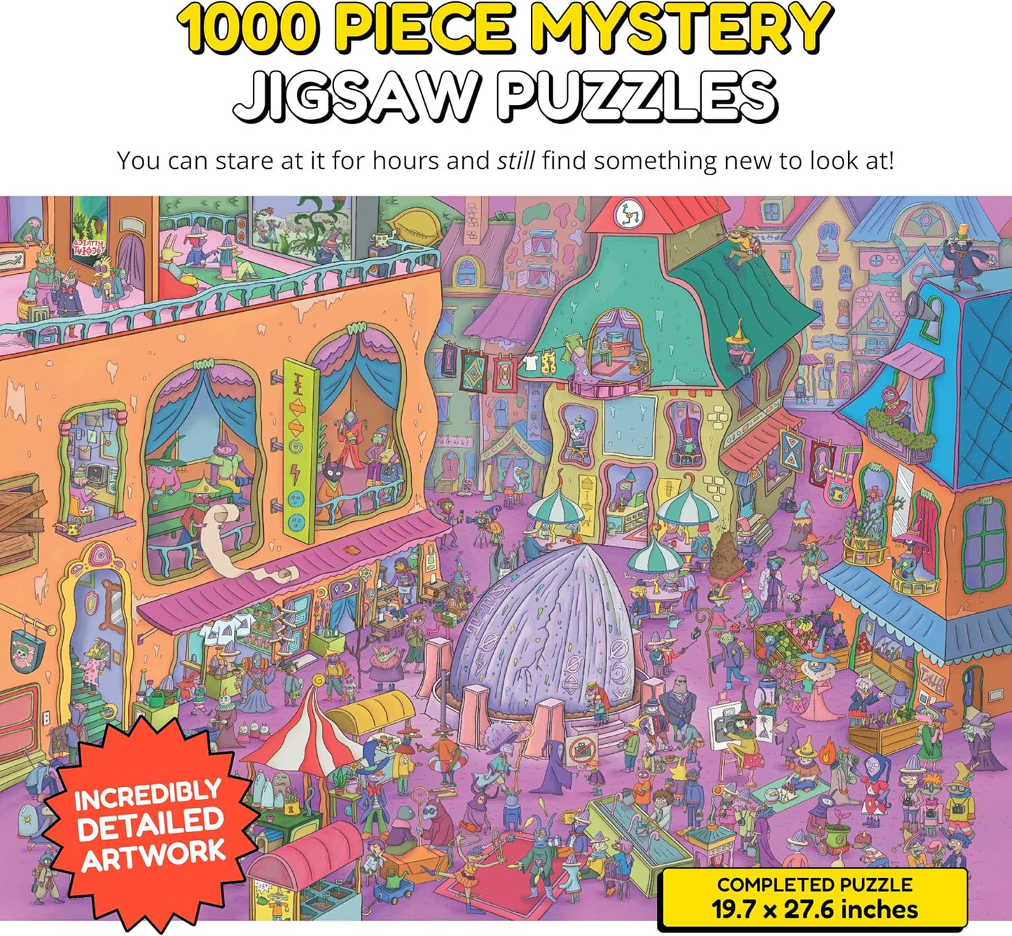 Jigsaw Puzzles 1000 Pieces - Magic Mystery Story Secret Ending Puzzle - Perfect Game Night for Adults & Kids - Fantasy Sci-Fi City Theme (Shutterbug)