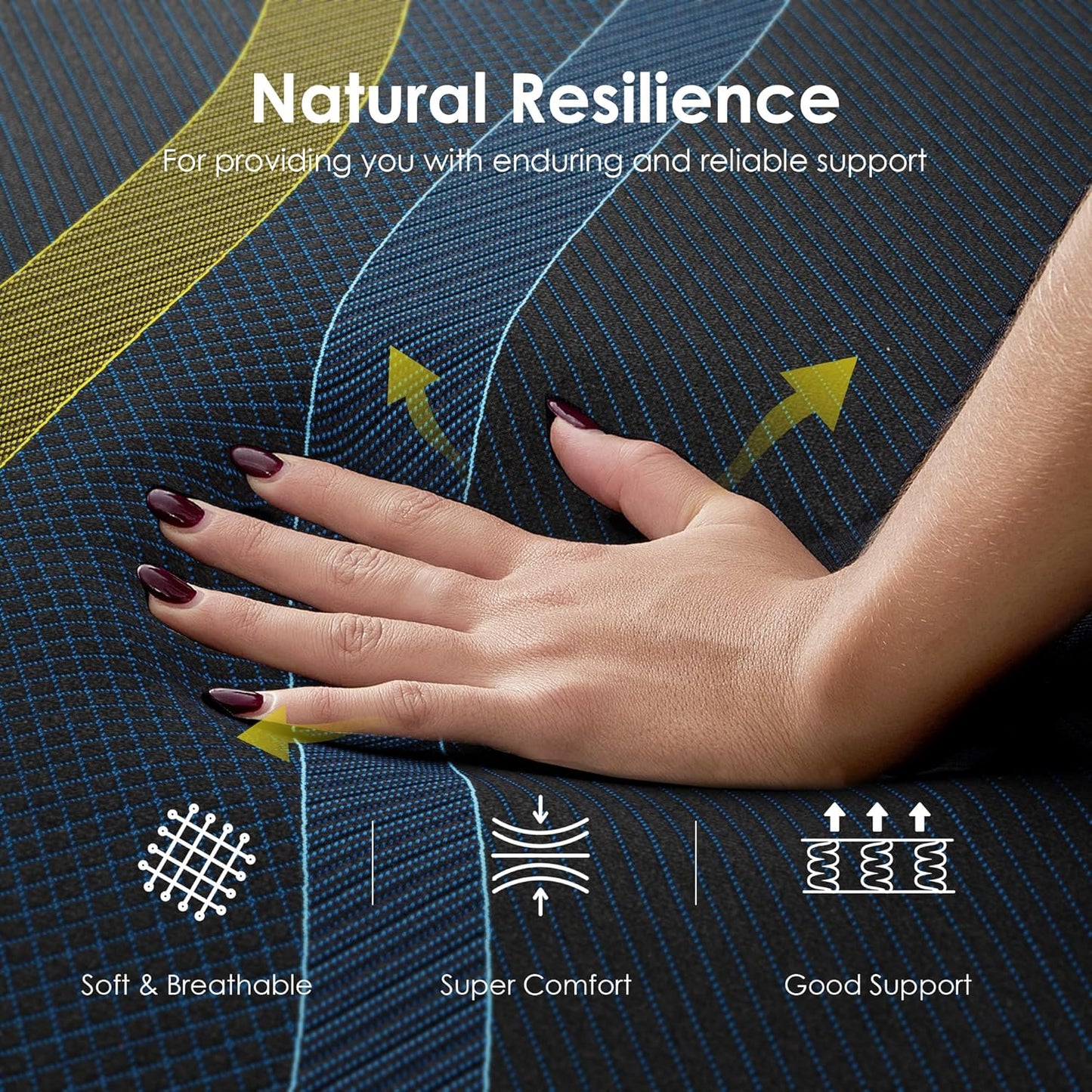 12 inch Queen Mattress Multi-Layer Memory Foam Mattress - Medium Firmness with Bamboo Charcoal & Green Tea Infusion