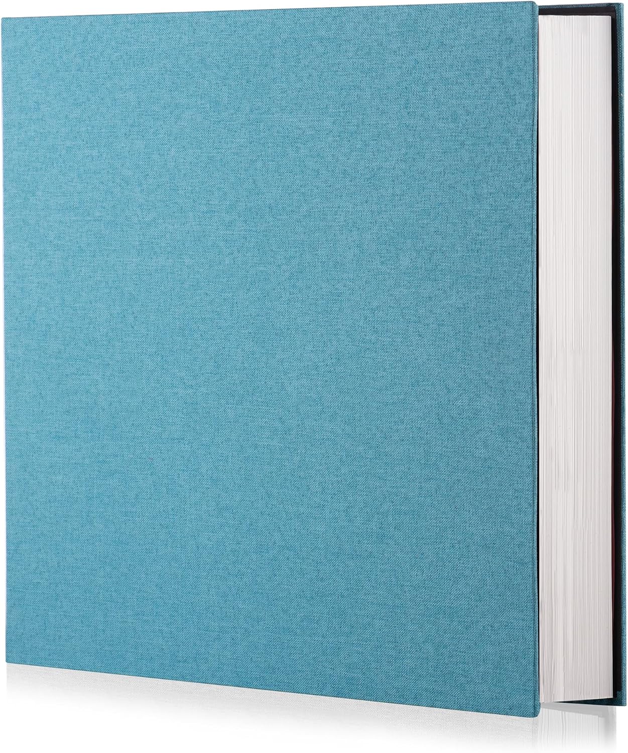 Photo Album Self Adhesive Scrapbook Album for 4×6 Pictures DIY Magnetic Linen Cover Album 15 Sheets/30 Blank Pages for Family Wedding, Birthday, Christmas, Anniversary (Sky Blue)