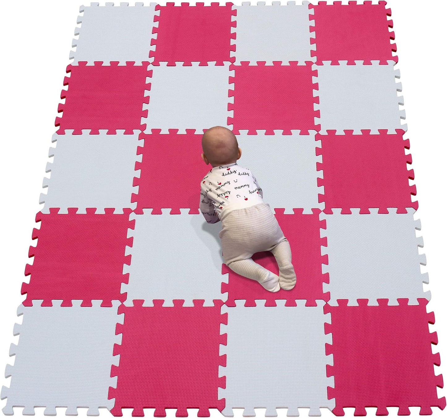 YIMINYUER® 20 Tiles (30cm×30cm×1cm Each Tile) Baby Soft Puzzle Play Mats, Kids Thick EVA Foam Floor, Toddlers & Children's Soft Interlocking Mat R01R09G301020