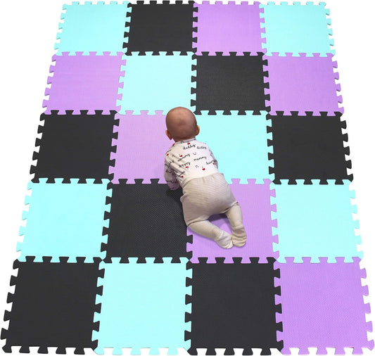 YIMINYUER® 20 Tiles (30cm×30cm×1cm Each Tile) Baby Soft Puzzle Play Mats, Kids Thick EVA Foam Floor, Toddlers & Children's Soft Interlocking Mat R04R08R11G301020