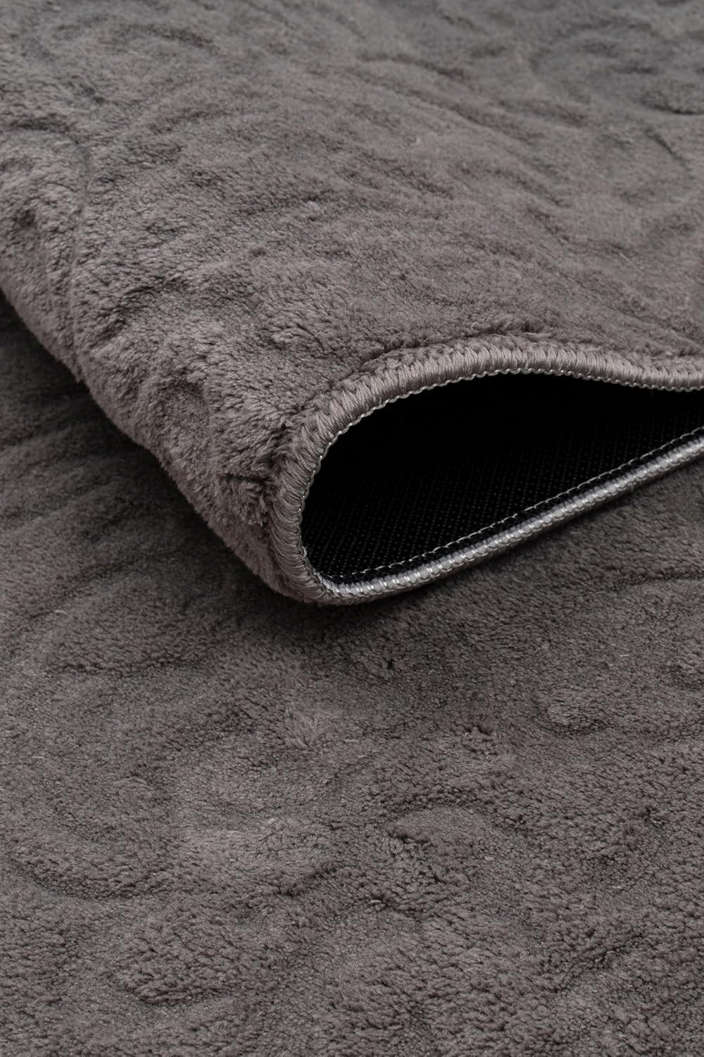 Non-Slip Washable 5x7 Area Rugs for Living Room Bedroom, Ultra Soft Bedside Rug, Indoor Floor Carpet for Kids Girls and Boys, Dorms, Nursery Rooms, Non-Skid Area Rug, Flower Grey, 5' x 7'