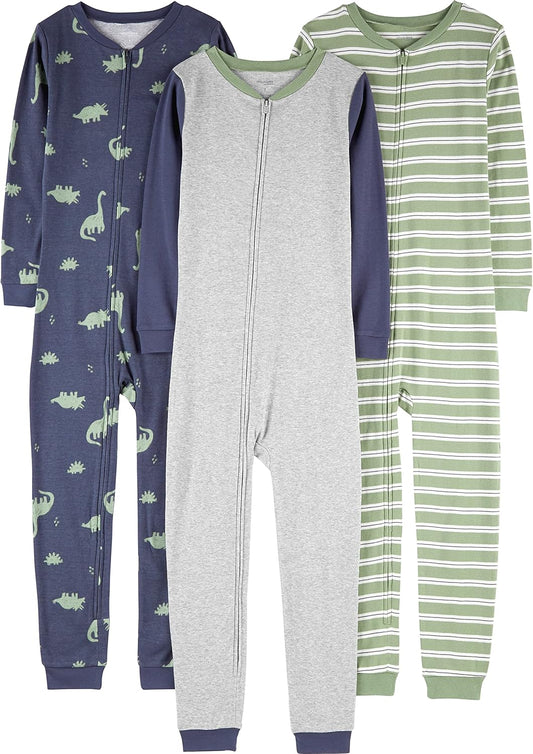 Simple Joys by Carter's Kids' 3-Pack Snug Fit Footless Cotton Pajamas