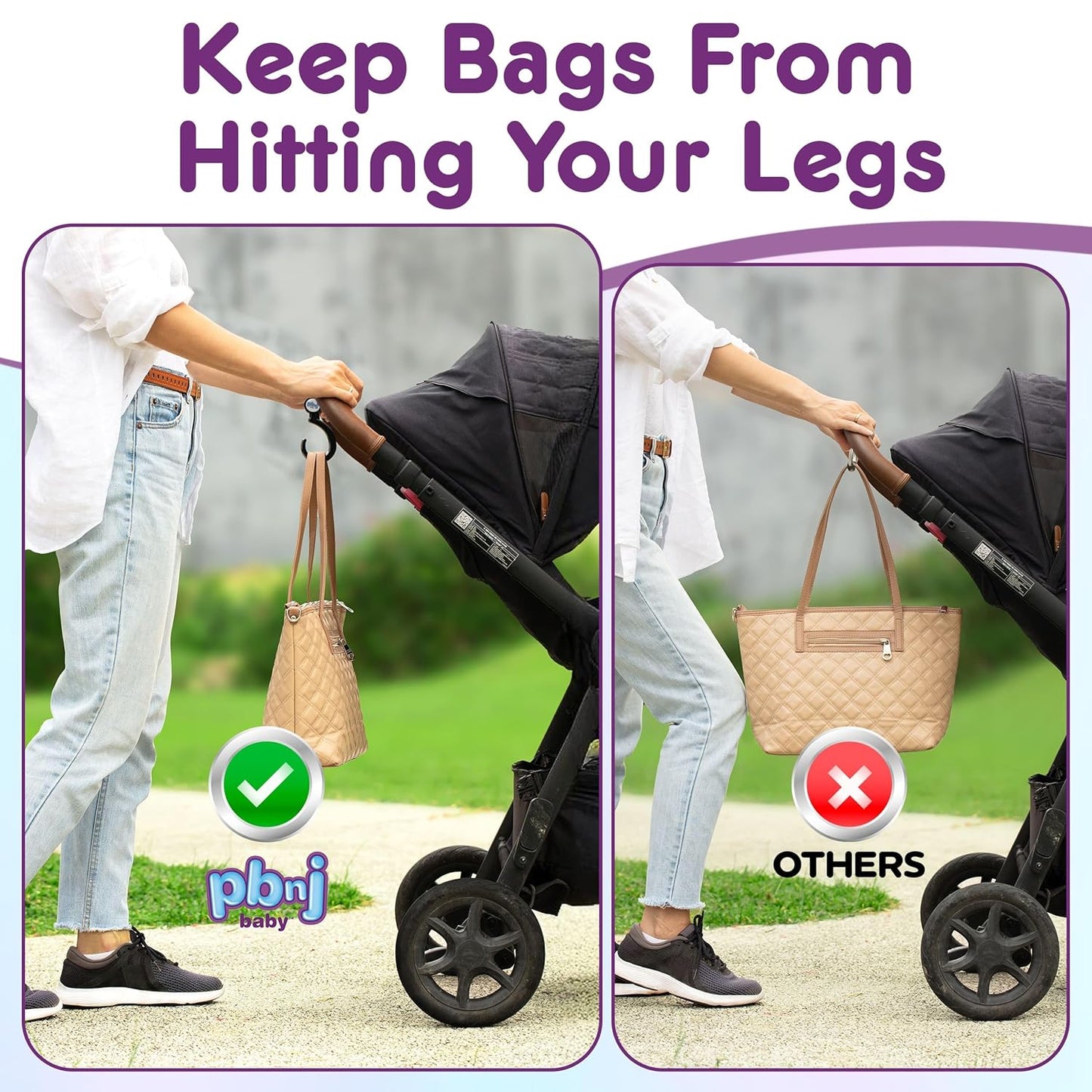 Stroller Hooks 2 Pack Organizer Clip Travel Purse Shopping Diaper Bags