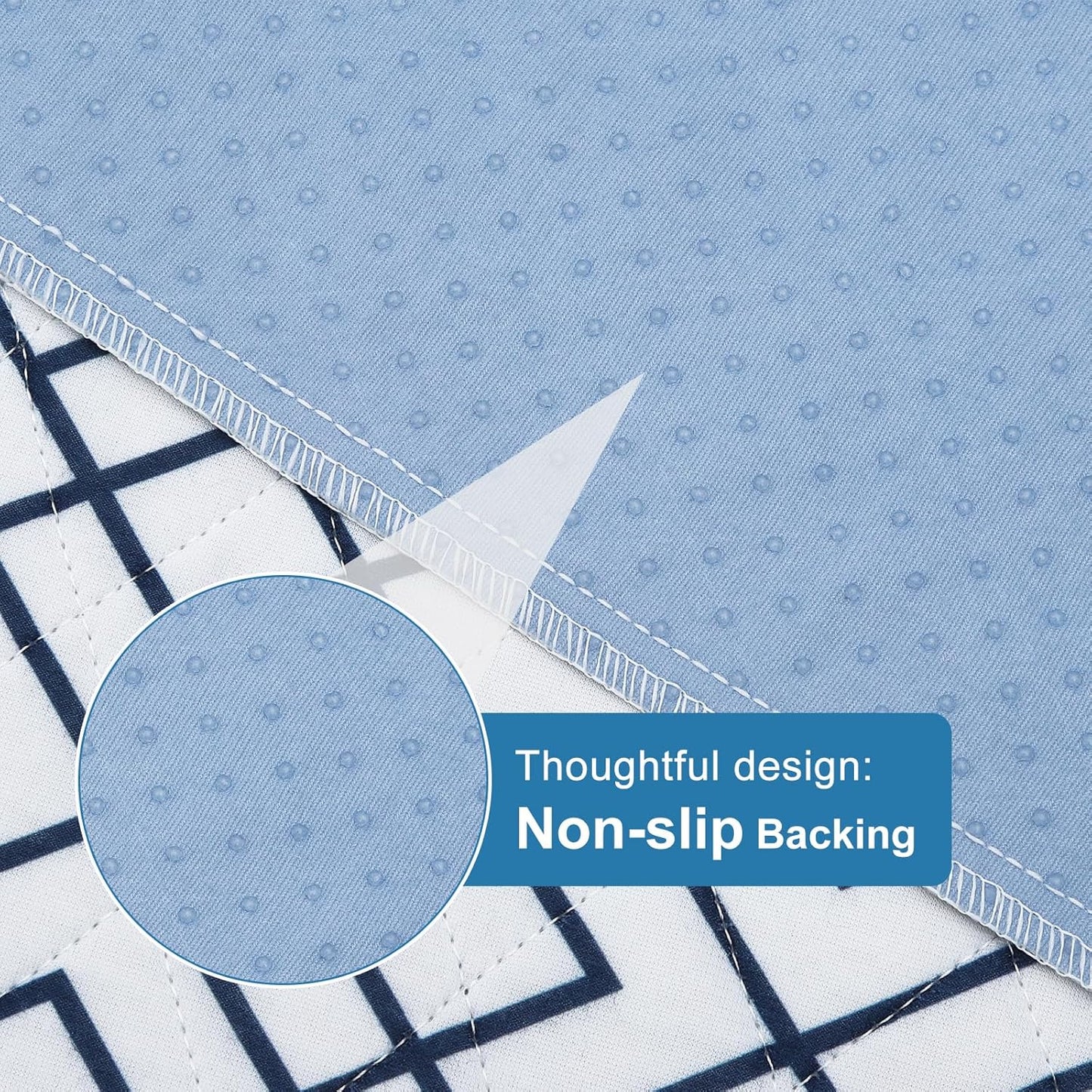 OUTCREATOR® Washable Bed Pads 34" x 56" (Pack of 2), Incontinence Mattress Protector, Anti-Slip Waterproof Underpads for Adults Kids Elderly Pets Absorbency & Reusable Bedwetting Pads (White Geometry)