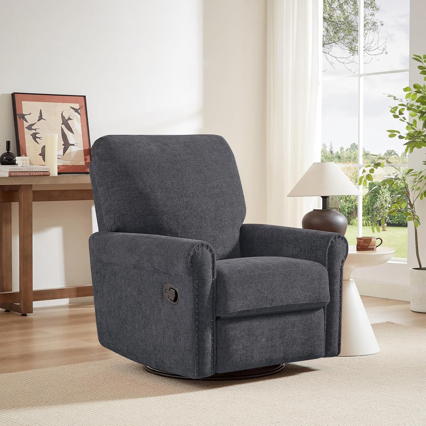 Recliner Chair, 360 Swivel Rocker Chair for Adults Nursery Rocking Chairs Glider Chairs for Living Room, Bedroom, Apartment