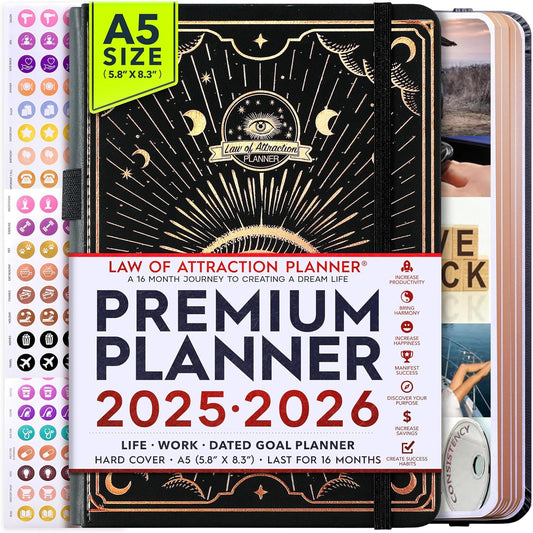 2025-2026 Planner Weekly and Monthly | 16-Month Life Planner to Increase Focus & Productivity | Reduce Overwhelm & Achieve Your Biggest Goals | Include Gift Box & Stickers | Sep 2025-Dec 2026
