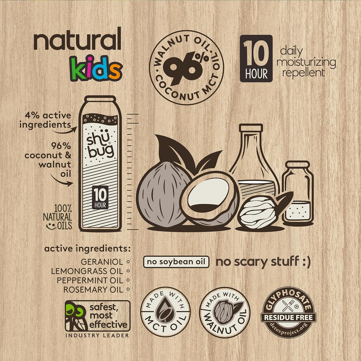 [2 Count] - Mosquito Repellent Spray - Plant Based Active Insect Protection, DEET-Free, Long-Lasting 10-12 Hour Protection - 6oz