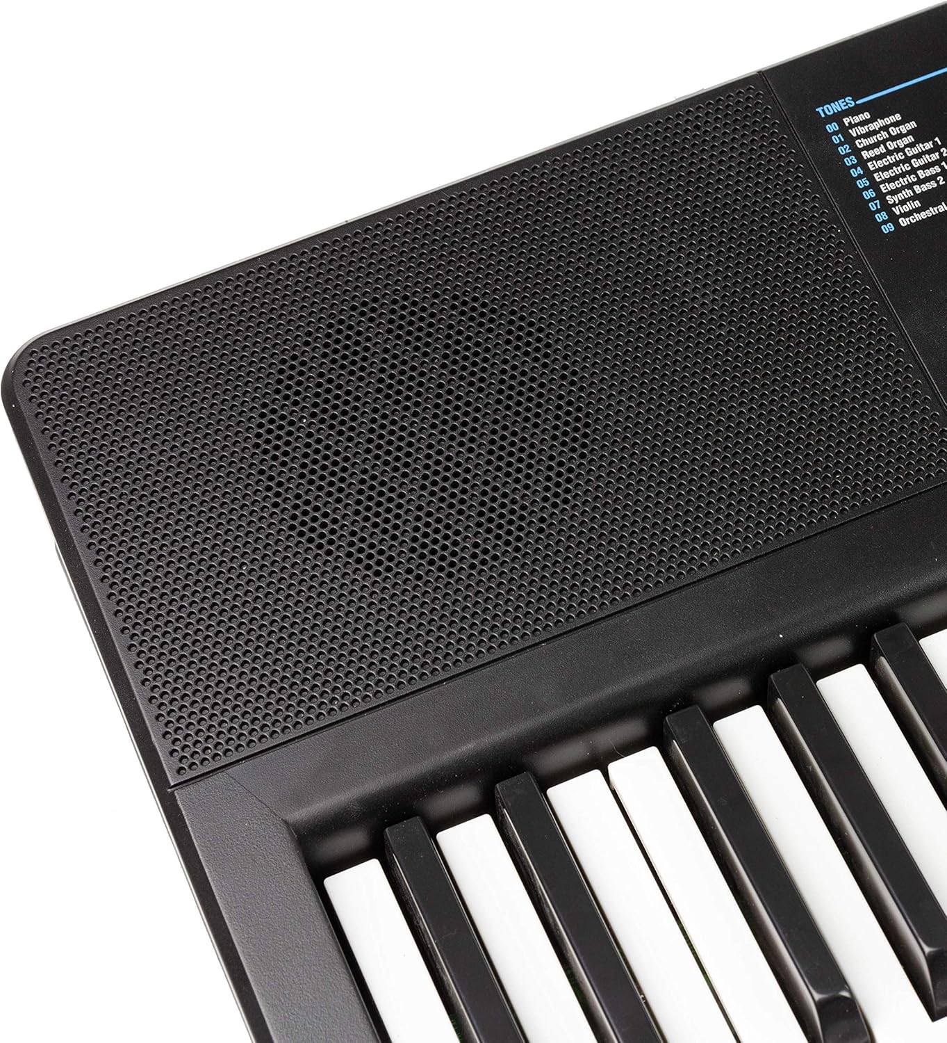 RockJam Compact 61 Key Keyboard with Sheet Music Stand, Power Supply, Piano Note Stickers & Simply Piano Lessons