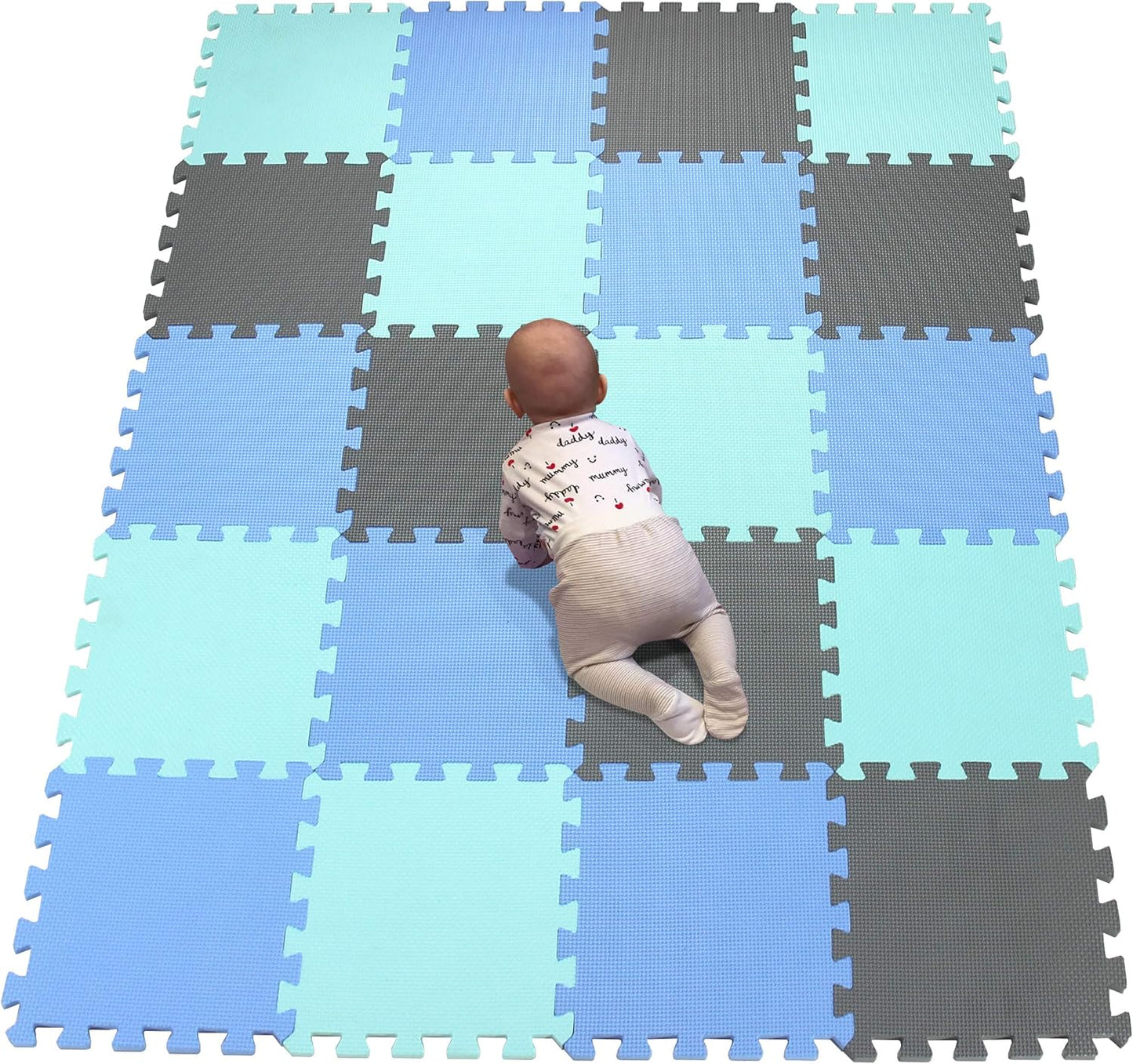 YIMINYUER® 20 Tiles (30cm×30cm×1cm Each Tile) Baby Soft Puzzle Play Mats, Kids Thick EVA Foam Floor, Toddlers & Children's Soft Interlocking Mat R07R08R12G301020