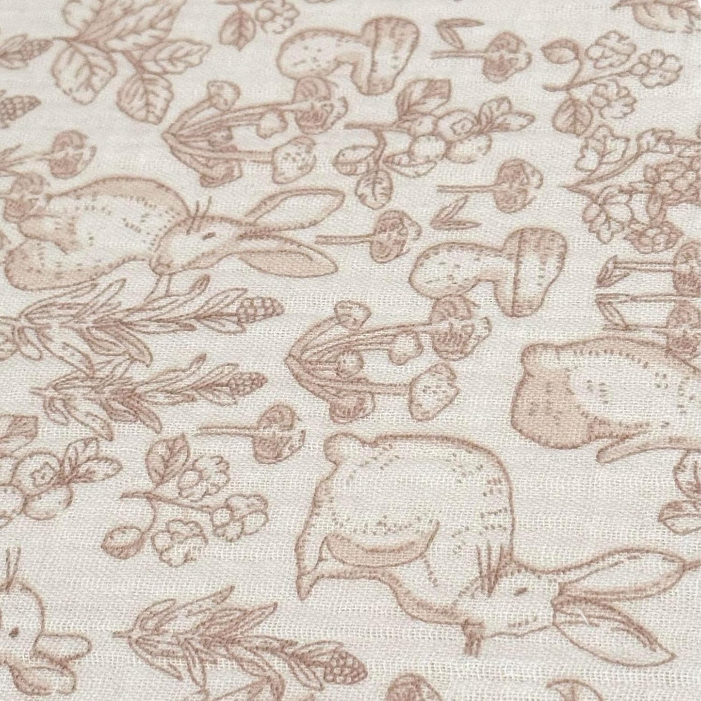 BuLuTu 100% Cotton Muslin Kids Toddler Pillowcase Standard Size, 20"x26", Cute Rabbit Pattern Toddler Boys Girls Pillow Cases Soft Pillow Cover Nursery Pillowcases, Bedding Decor,1 Piece, Forest