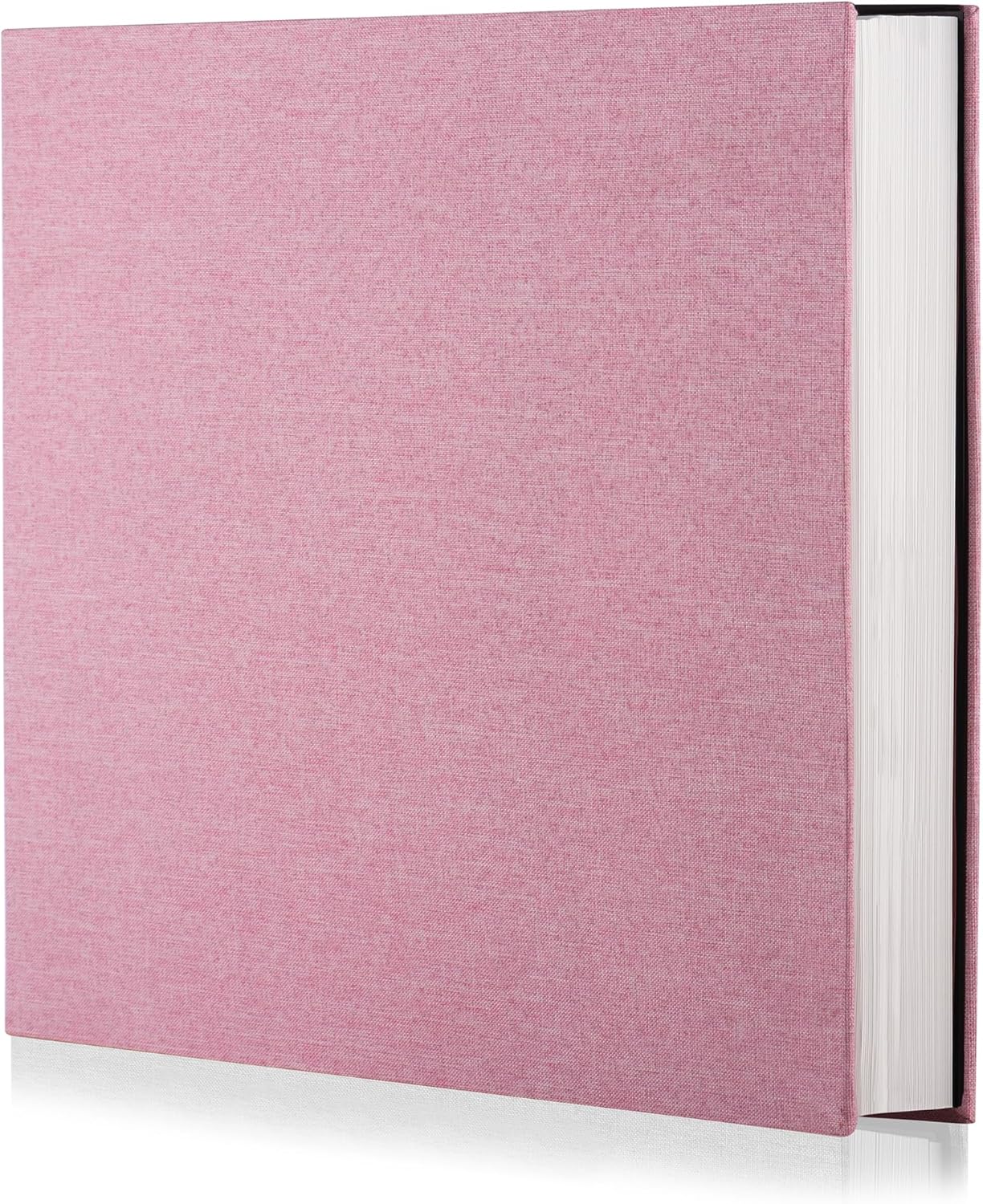 Photo Album Self Adhesive Scrapbook Album for 4×6 Pictures DIY Magnetic Linen Cover Album 30 Blank Pages for Family Wedding, Birthday, Christmas, Anniversary (Pink)