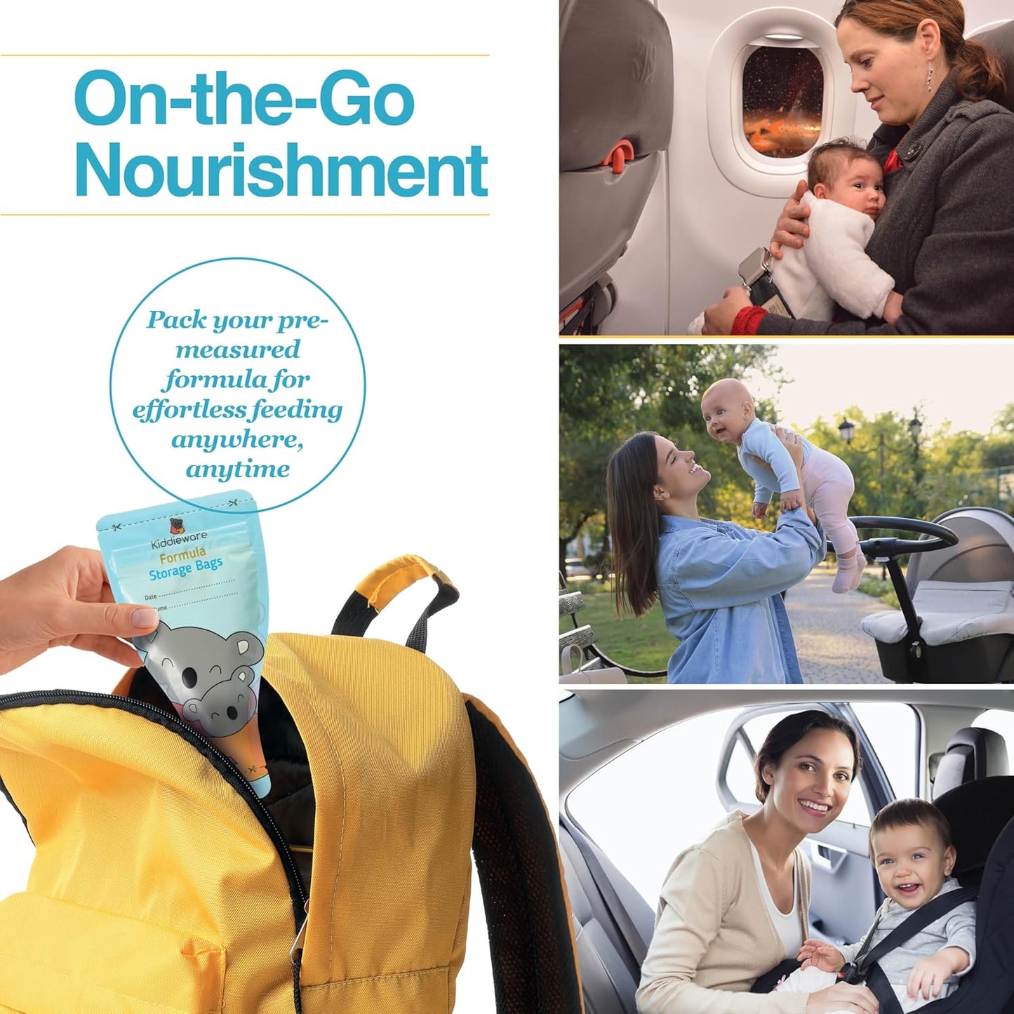 30 Pack Baby Formula Storage Bags Dispenser Disposable Baby Formula Container