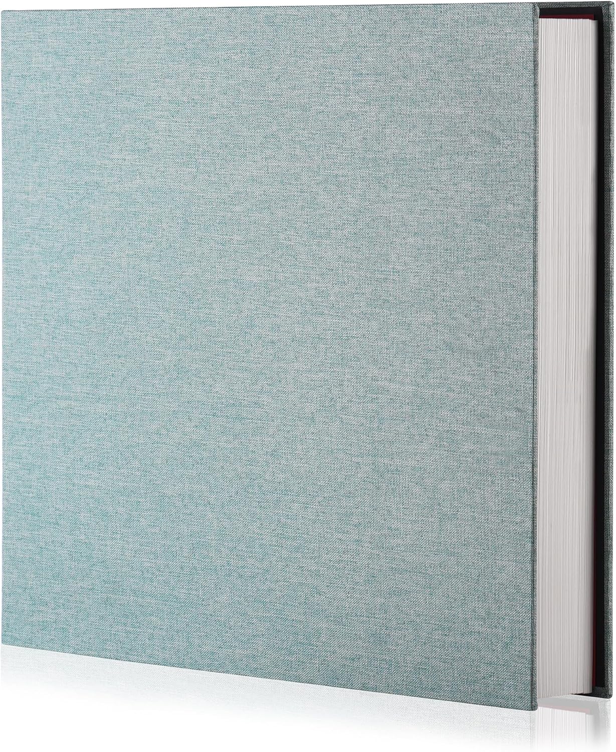 Photo Album Self Adhesive Scrapbook Album for 4×6 Pictures DIY Magnetic Linen Cover Album 30 Blank Pages for Family Wedding, Birthday, Christmas, Anniversary (Green)