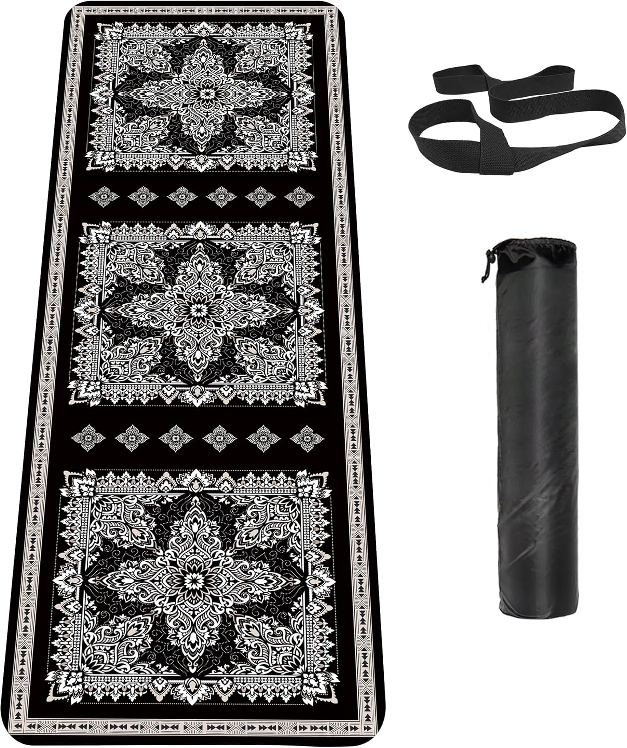 Non Slip Yoga Mat TPE Workout Mat for Men Women, Thick Workout Mat with Carrying Strap, Fitness Mats for Exercise, Yoga, Fitness, Pilates, Floor Workouts (72" x 24" x 6mm)