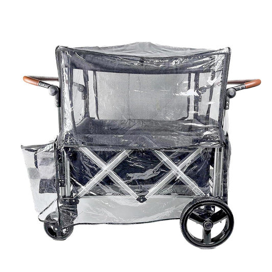 Big Size Rain Cover for Stroller, Mosquito Net for Trolley Cart, 2in1 Big Cover with Window for Picnic Camping Wagon Stroller Waterproof Windproof Accessories (Cart Not Included)