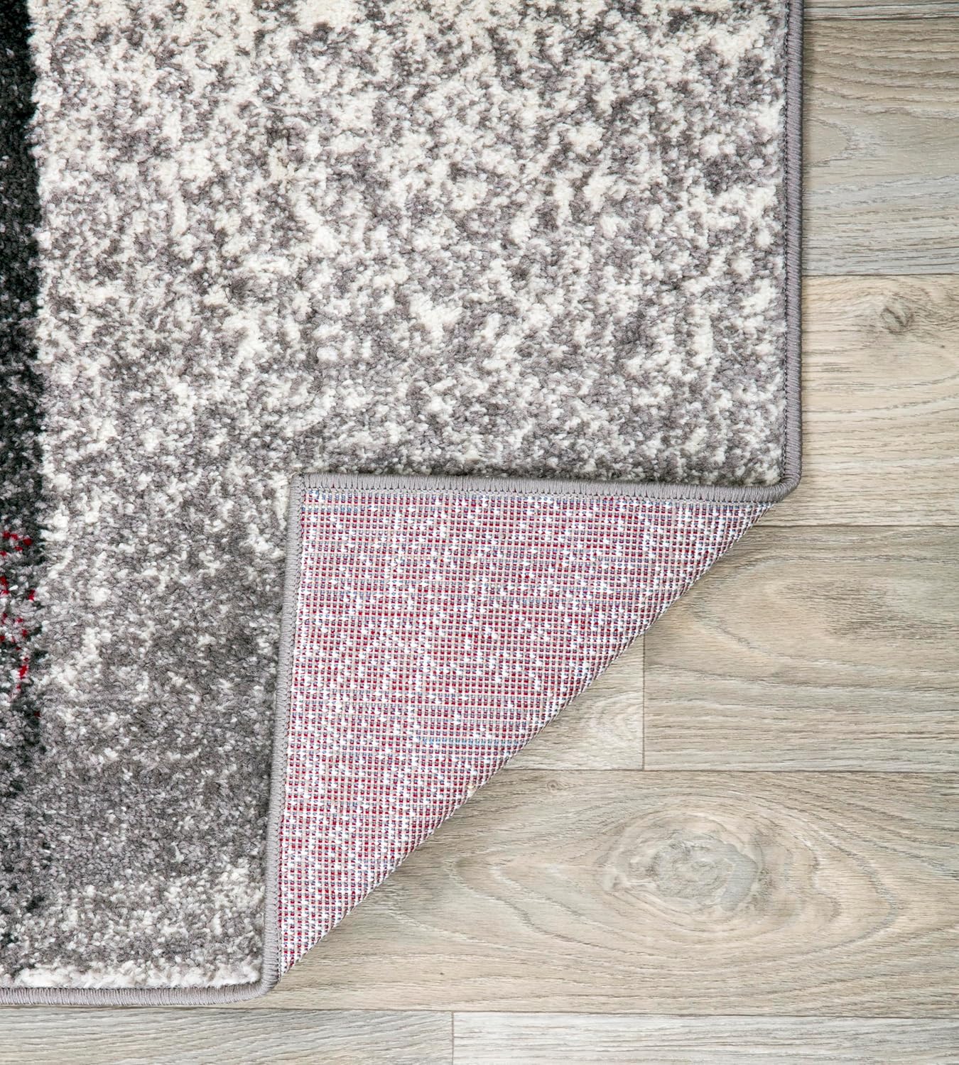 Rugshop Modern Distressed Boxes Area Rug 5' x 7' Gray