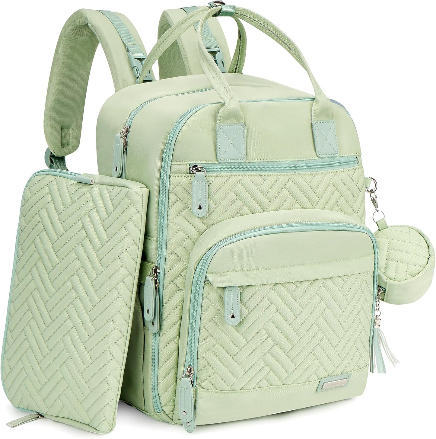 iniuniu Diaper Bag Backpack, 4 in 1 kit Large Unisex Baby Bags for Boys Girls, Waterproof Travel Back Pack with Diaper Pouch