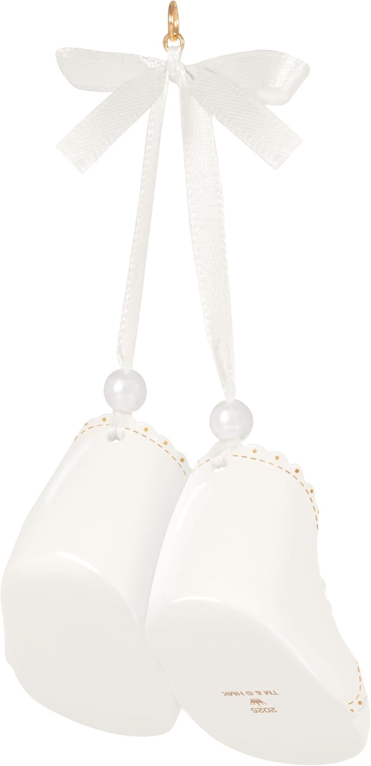 Hallmark Keepsake Christmas Ornament 2025, Baby's 1st Christmas Baby Booties 2025, Porcelain