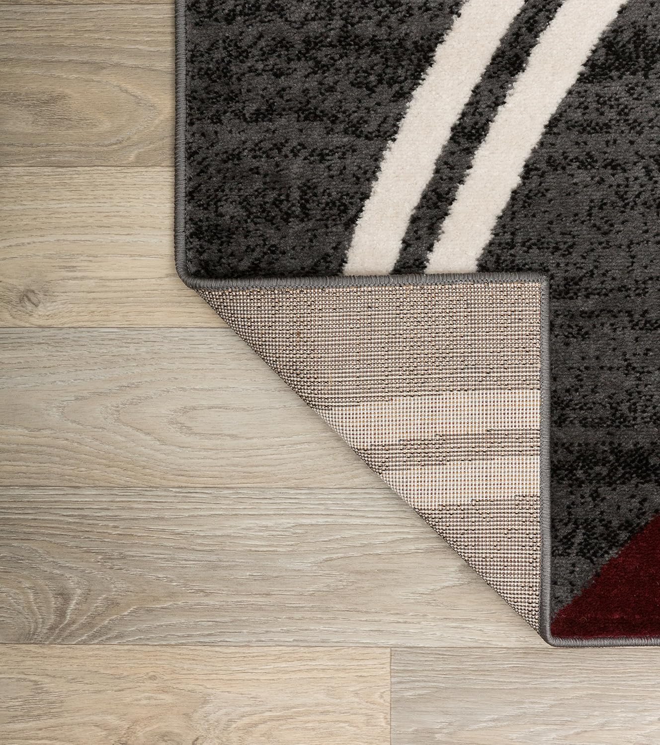 Rugshop Modern Wavy Circles Design Area Rug 9' x 12' Red