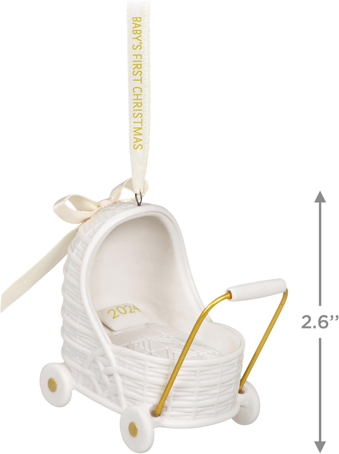 Hallmark Keepsake Christmas Ornament 2024, Baby's First Christmas Pram, Porcelain, Baby Gift