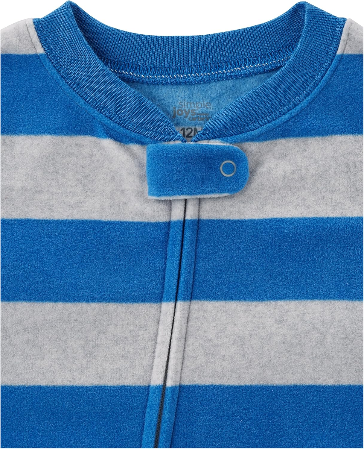 Simple Joys by Carter's Toddlers and Baby Boys' Loose-Fit Flame Resistant Fleece Footed Pajamas, Pack of 3