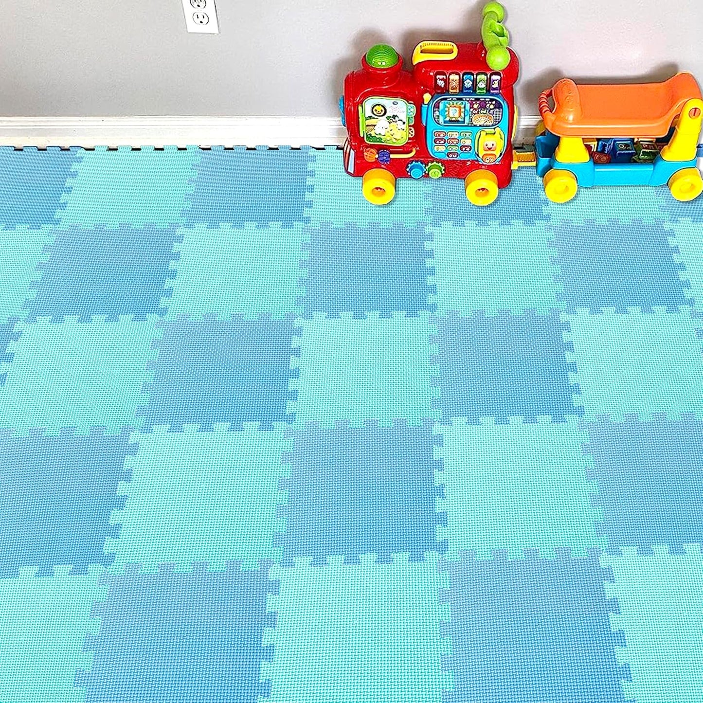 YIMINYUER® 25 Tiles (30cm×30cm×1cm Each Tile) Baby Soft Puzzle Play Mats, Kids Thick EVA Foam Floor, Toddlers & Children's Soft Interlocking Mat R07R08G301025