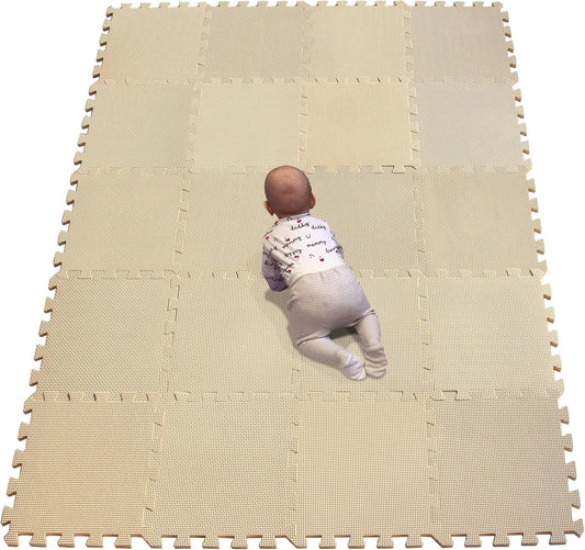 YIMINYUER Baby Playmat, 20 Pcs Soft EVA Foam Jigsaw Puzzle Exercise Yoga Mat, Non-Toxic Portable Playroom Flooring for Crawling, Floor Protection, Unisex, R10-G301020